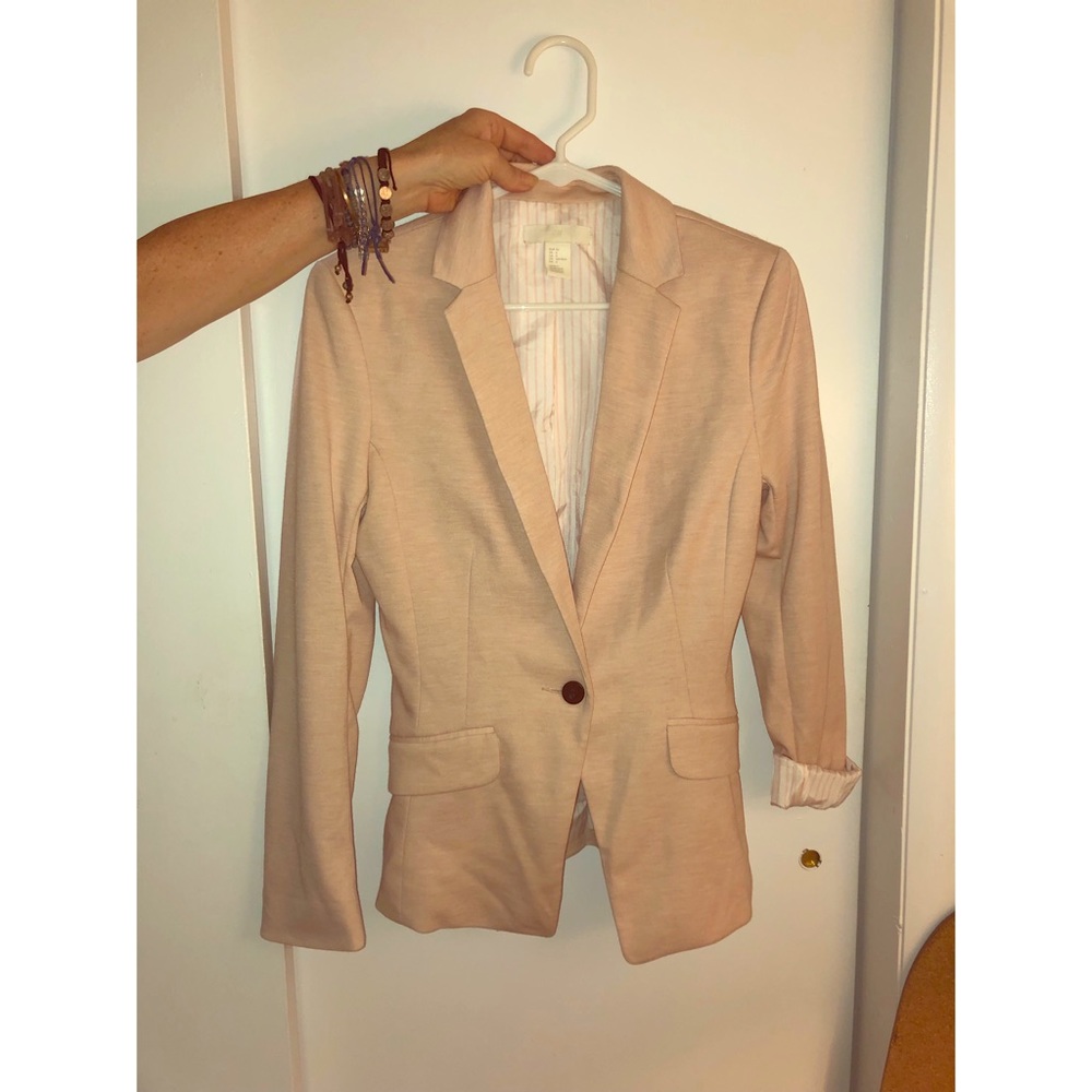 Blush pink blazer